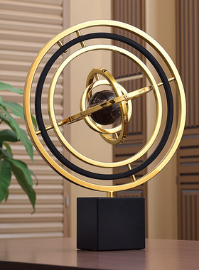 轻奢金属地球仪摆件客厅书房装饰