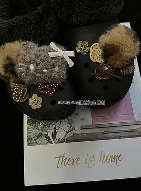 冬季保暖适配Crocs卡骆驰鞋扣