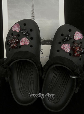 复古高级感小众洞洞鞋鞋花中性款 适配卡骆驰鞋扣crocs可拆卸女款