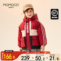 (Chinese New Year uniforms) MOMOCO Mamama Card Boys Korean version Leisure cotton clothes 2024 winter plus suede thickened jacket