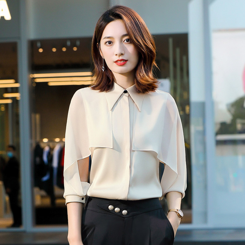 女士新款2021年洋气雪纺小衫衬衫 魅秀伊影服饰衬衫