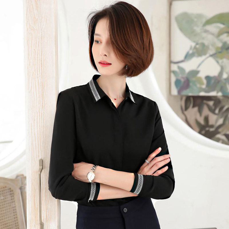 黑白设计感小众新款2020年秋季衬衫 魅秀伊影服饰衬衫