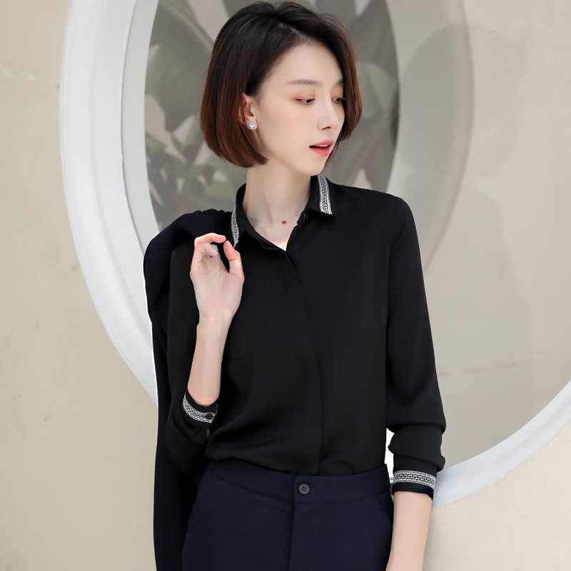 黑白设计感小众新款2020年秋季衬衫 魅秀伊影服饰衬衫