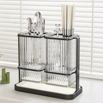 Containing box for kitchen with knife and fork spoon for domestic drain shelve and chopstick basket Chopstick Basket Barrel Transparent Chopsticks