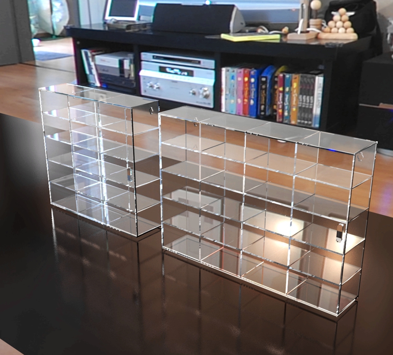 玩具车模展示柜架子小汽车动漫多美卡收纳盒模型亚克力格子陈列柜 - 图1