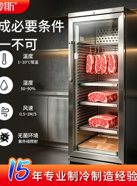 商用干式熟成牛肉柜牛排排酸柜外贸保鲜冷藏柜ETL恒温恒湿展示柜