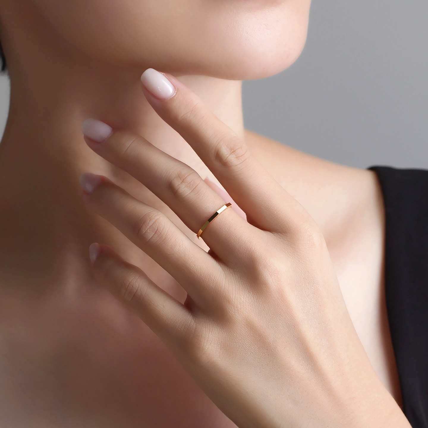明牌珠宝素棱5G黄金戒指 足金简约几何固口女戒女友礼物AFM0434,淘宝优惠券,粉丝福利购,淘宝优惠卷