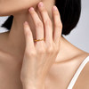 Ming brand jewelry hard gold heartstrings ring gold wavy heartbeat ring for women solid gold ring AFM0421