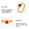 Ming brand jewelry gold muse ring pure gold European style retro women's ring red enamel wedding ring AFM0281