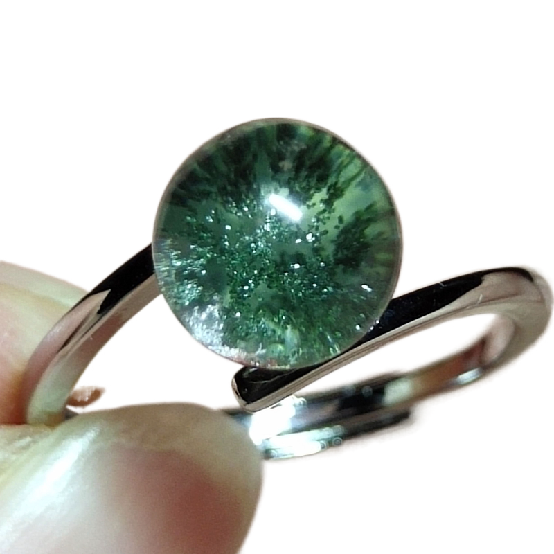 Green Ghost Ring Natural Melaleuca Golden Sand Cornucopia