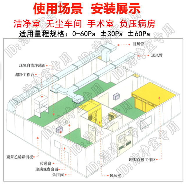 Factory direct sales differential pressure gauge MAGRFHELIC