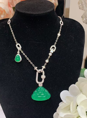 高端珠宝百搭万能链纯银宝石项链彩宝吊坠挂链多用调节毛衣链