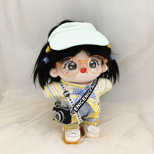 20cm胖胖体娃衣labubu现货棉花娃娃衣服玩偶公仔背带裤套装无属性 - 图2