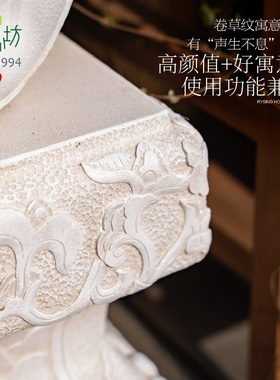 匠心坊中式花园石墩户外花盆底座
