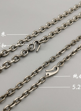 纯钛太角链男女防过敏项链超轻