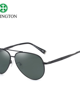 墨镜玻璃偏光圆框复古风太阳镜