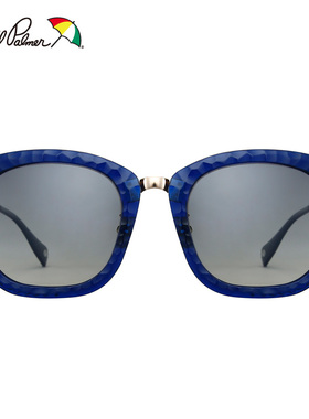 花雨伞复古风超大框圆形太阳镜