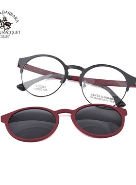 墨镜磁吸复古风圆框两用太阳镜