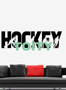守门员hockey速写体育馆装饰墙贴