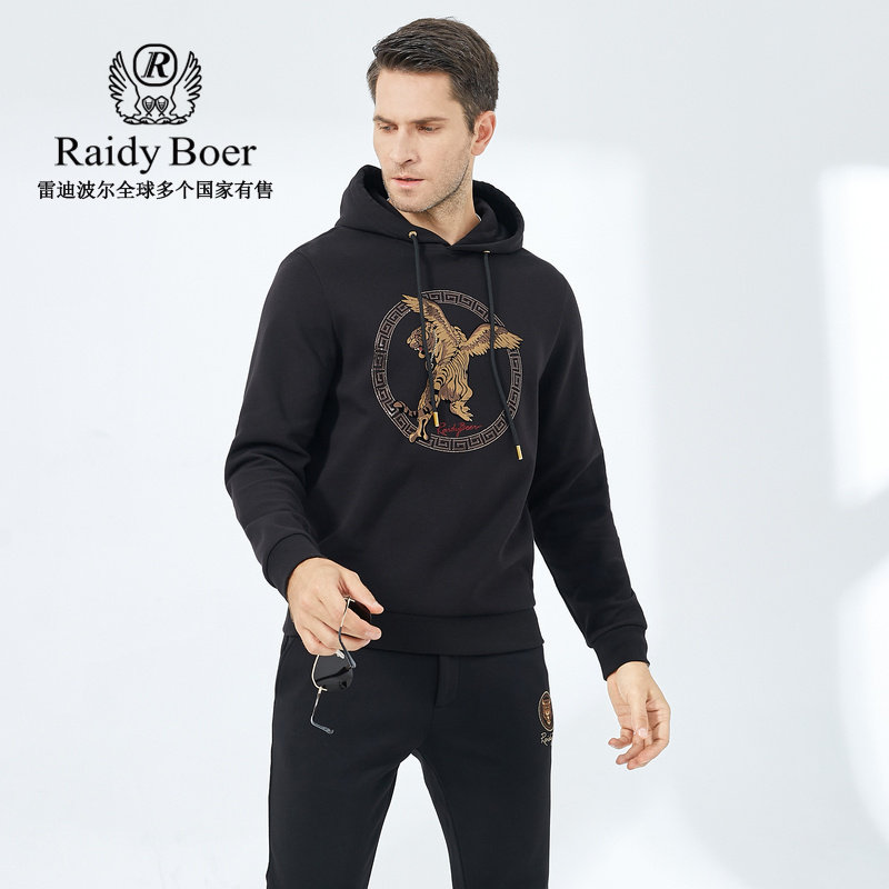 Raidy Boer/雷迪波尔秋冬季男士潮流片烫印飞虎图案连帽卫衣 6084,淘宝优惠券,粉丝福利购,淘宝优惠卷