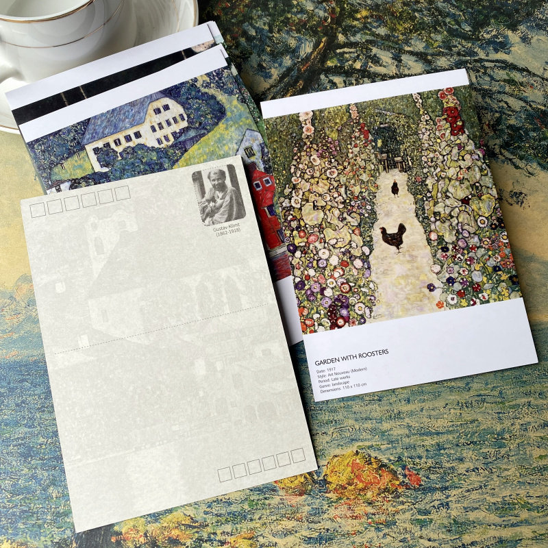 金色画家克里姆特卡片明信片旷世之吻寓意深远30张作品含英文简介,淘宝优惠券,粉丝福利购,淘宝优惠卷