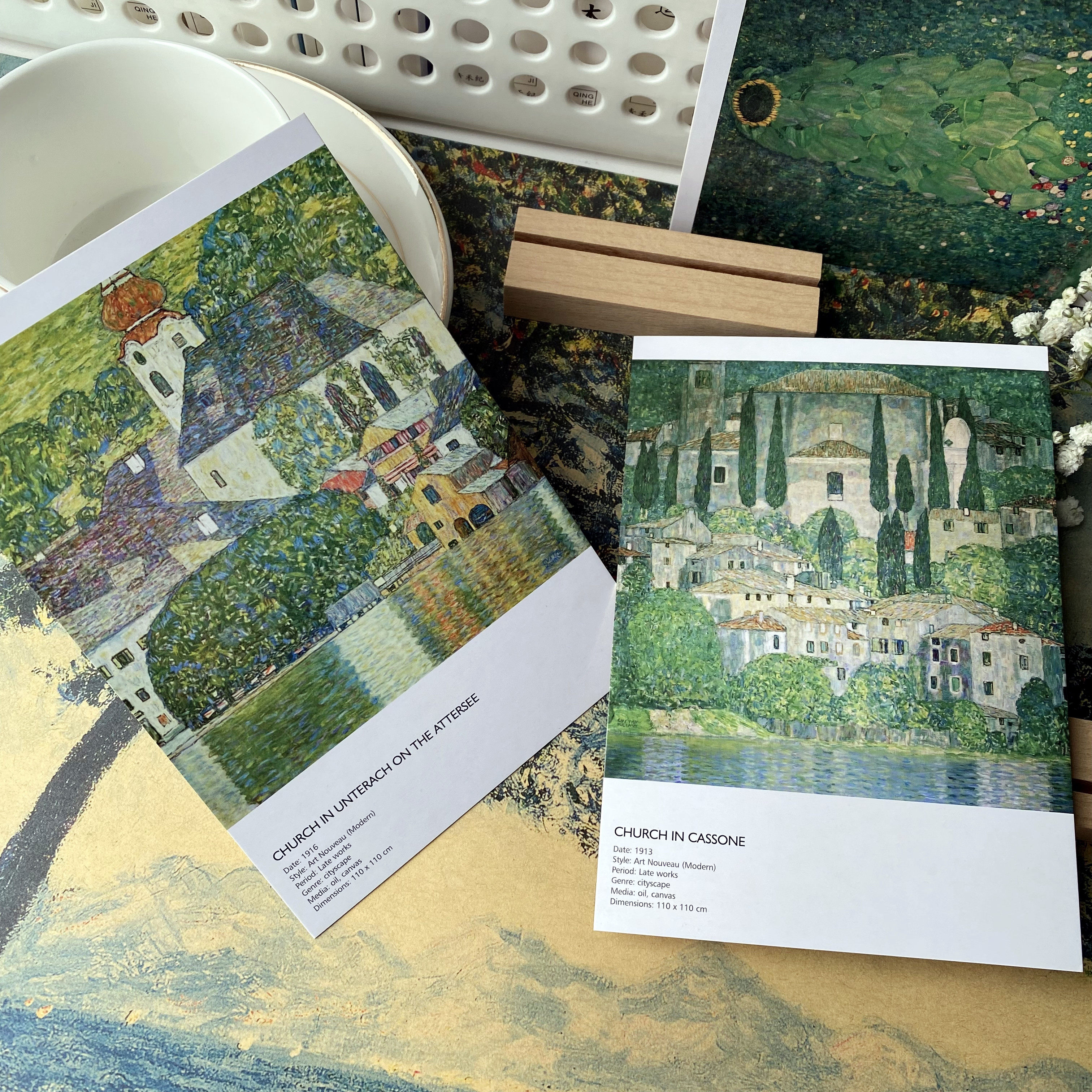 金色画家克里姆特卡片明信片旷世之吻寓意深远30张作品含英文简介,淘宝优惠券,粉丝福利购,淘宝优惠卷