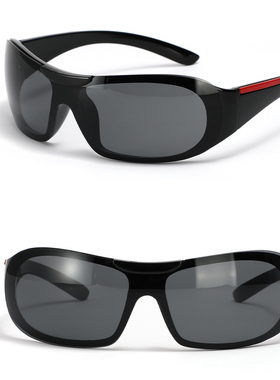 【亚洲眼镜公司】Y2K未来感辣妹方形飞行员防风运动太阳眼镜