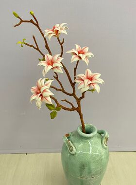 新中式玉兰花仿真花束套装