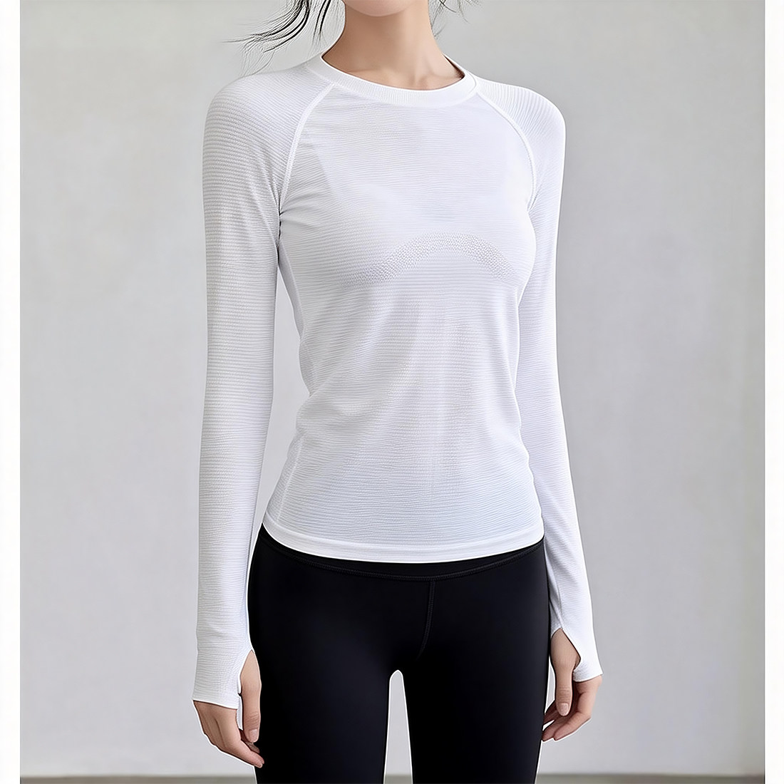 瑜伽服上衣女秋冬修身显瘦高弹运动长袖圆领跑步速干健身t恤外穿,淘宝优惠券,粉丝福利购,淘宝优惠卷