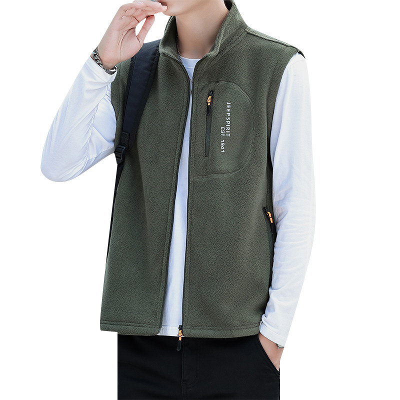 jeep吉普官方正品秋冬新款摇粒绒马甲抓绒加厚背心马夹外套男士潮,淘宝优惠券,粉丝福利购,淘宝优惠卷