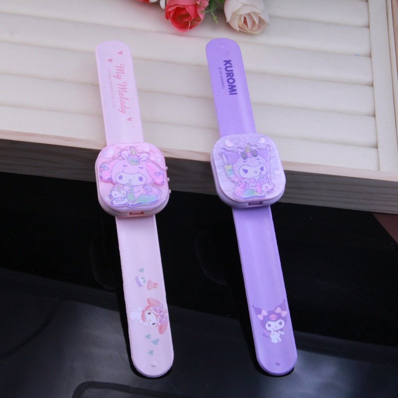 三丽鸥平贴创意美乐蒂儿童手表啪啪圈库洛米拍拍圈手环可爱公主女,淘宝优惠券,粉丝福利购,淘宝优惠卷