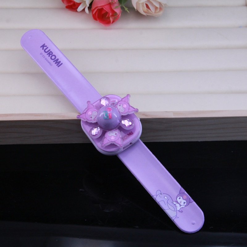 三丽鸥水晶翻盖儿童手表啪啪圈旋转闪灯发光拍拍圈女童库洛米手环,淘宝优惠券,粉丝福利购,淘宝优惠卷