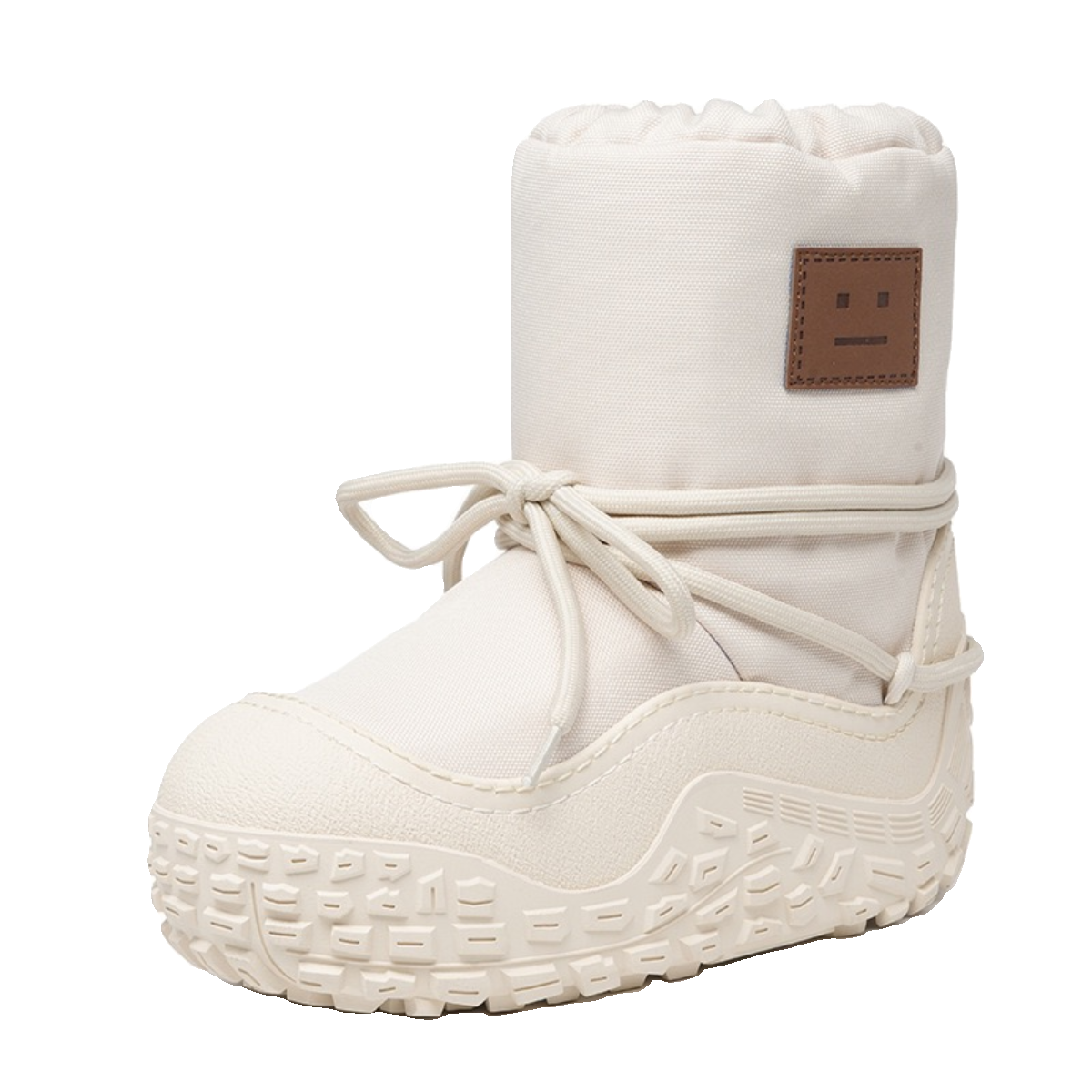 2024冬季新款厚底笑脸胖嘟嘟的雪地靴女加厚保暖桑坡棉鞋防滑短靴,淘宝优惠券,粉丝福利购,淘宝优惠卷