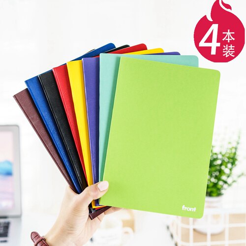 4本 front笔记本 a4/b5/a5软皮本办公本子大本a4笔记本本子文具简约大学生高中生用读书笔记本阅读摘记手账本 - 图2