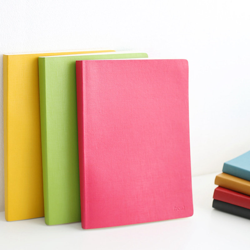 front前通笔记本b5空白本方格本网格本加厚大号文具商务记事本办公软皮蓝黑色日记手账本子格子本小清新线装 - 图0