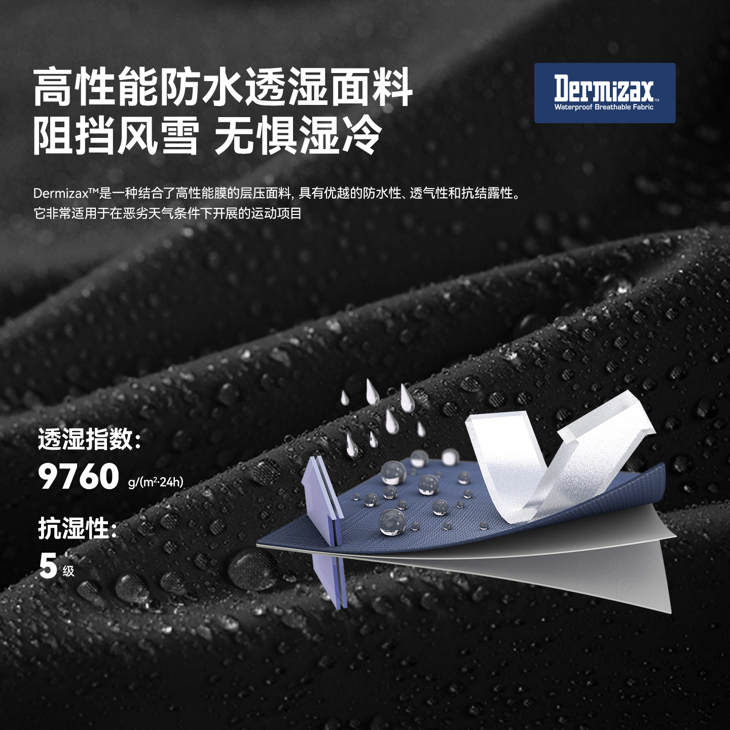 伯希和户外800蓬羽绒服Dermizax防水鹅绒服新款女保暖滑雪服外套