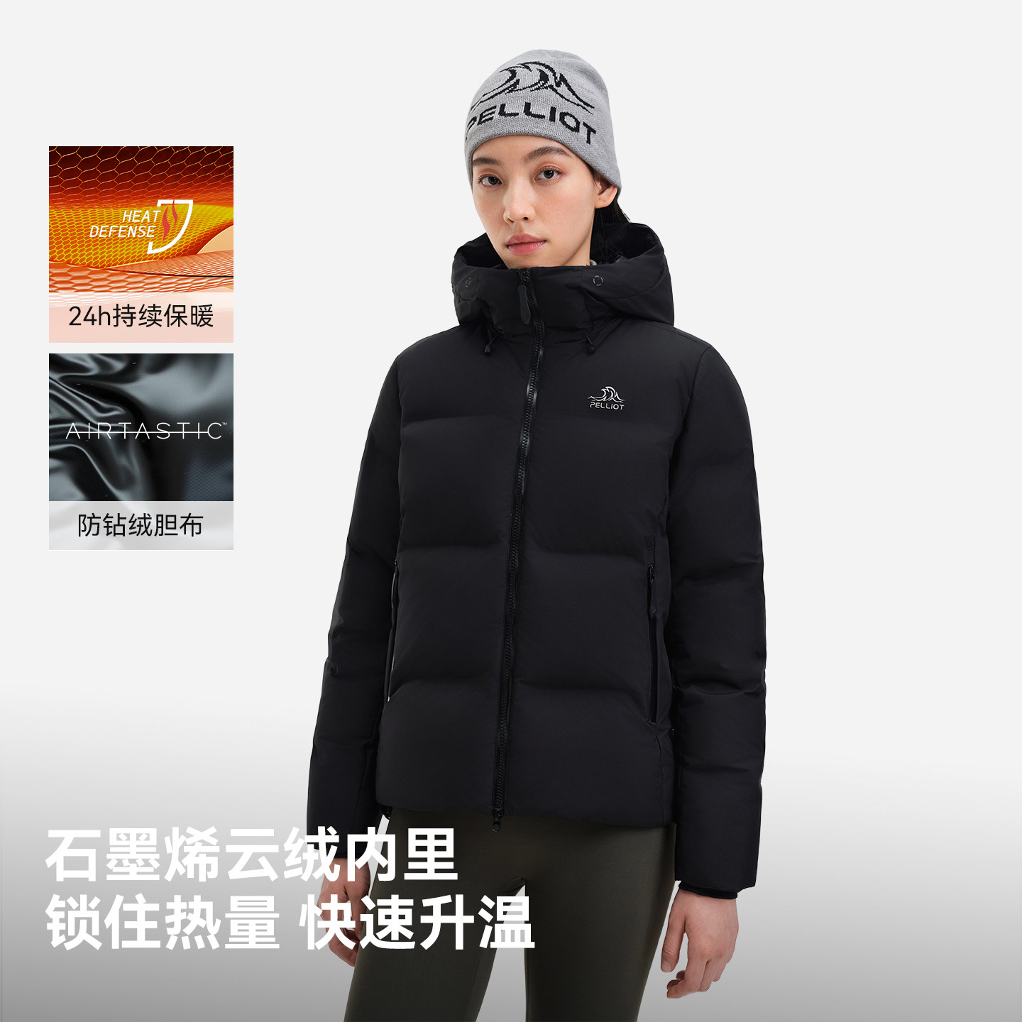 伯希和户外800蓬羽绒服Dermizax防水鹅绒服新款女保暖滑雪服外套