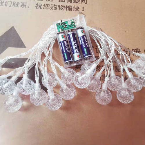 LED彩灯闪灯usb水晶圆球泡串灯圣诞节日满天星婚庆摄影浪漫装饰灯 - 图1