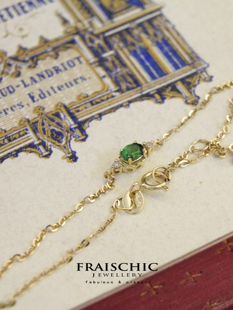 Fraischic「小绿」19年新品17分天然电光沙佛莱绿宝石手链女 18K - 图3