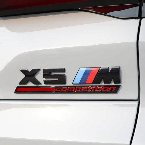 宝马M3competition车标 M4C/M5/X3M/X5M/X6M/X7M红色雷霆灰后尾标 - 图0