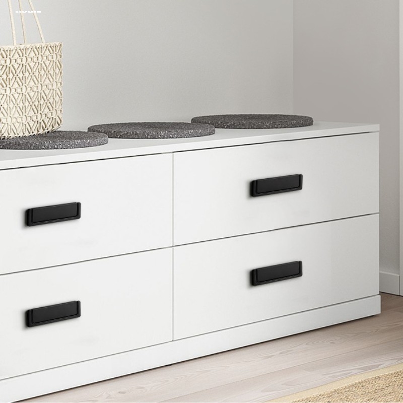 免打孔抽屉拉扣暗藏平拉手现代简约隐形衣柜门把手榻榻米平装拉环 - 图0