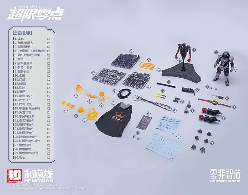 预定定金 和模线 超限零点 拳击手 巴奇BAKI 拼装模型 国创 - 图3