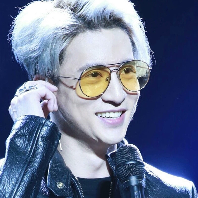 018原宿复古韩版潮透明粉色墨镜女网红街拍黄