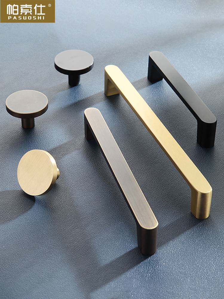 纯铜拉手实木柜门衣柜抽屉把手仿古橱柜全铜家具柜子新中式铜拉手