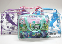 Thickened Transparent Colorful Waterproof Toiletries Bag Gift Suit Bag Portable Sunstroke Pint Zipper Bag Portable Makeup Bag