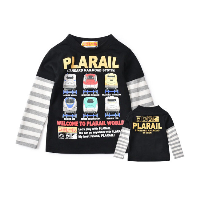 日系春秋男童汽车T恤纯棉假两件宝宝长袖上衣套袖货车百搭打底衫,淘宝优惠券,粉丝福利购,淘宝优惠卷