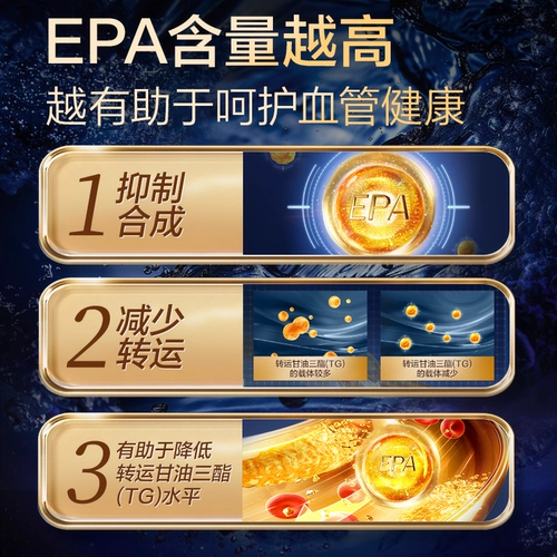 Рыбий жир Tomson By-Health EPA, 96% жир глубоководной морской рыбы высокой чистоты омега-3, мягкие капсулы для людей среднего и пожилого возраста для снижения уровня липидов в крови.