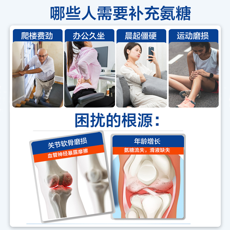 汤臣倍健佰健专卖店健力多氨糖软骨素钙片中老人年加钙疼痛护关节汤臣倍健0