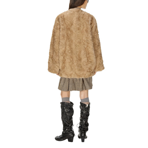 浅灰咖两穿皮草外套 氛围感毛茸茸大衣 Sipclass - 图2