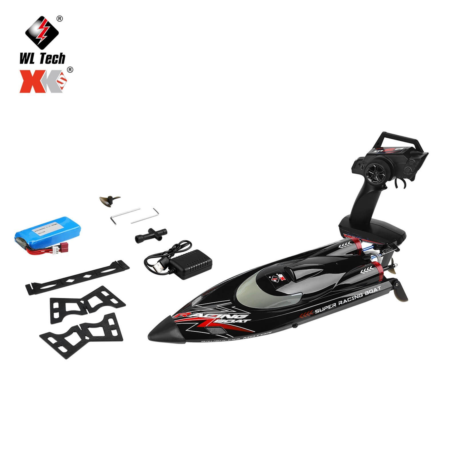 WLtoys WL-916 2.4GHz 60km/h RC Boat Toy Capsize Low Battery-图3